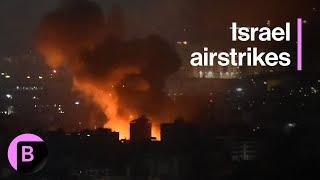 Middle East Conflict Explosions in Beirut as Israeli Planes Strike Lebanon