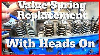 How to Replace Valve Springs With Heads On - Rebuild the 289 Ford - Part 13