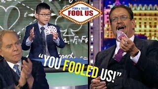 16 YEAR OLD magician FOOLS Penn and Teller with PHYSICS?  Stanley Zhou on Fool Us