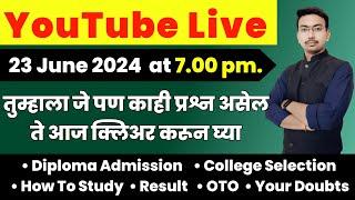 YouTube Live on Diploma Engineering Admission Process  Doubt Discussion   Ask Your All Questions