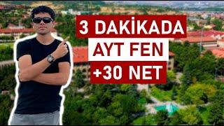 3 DAKİKADA AYT FEN NASIL HALLEDİLİR ?