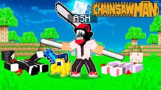 Playing as CHAINSAW MAN in Minecraft