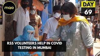 In a Mumbai Red Zone we meet RSS Volunteers helping city corporation Test patients in slums