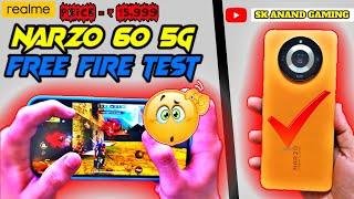 REALME NARZO 60 5G FREE FIRE TEST  realme narzo 60 5g free fire gameplay+Heating+Battery Drain Test