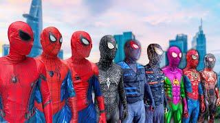 PRO 5 SPIDER-MAN Team ACTION STORY 1  Hey All SuperHero  Go To Trainning Nerf Gun 