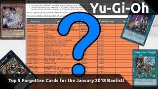 Top 5 Forgotten Cards  For the January 2018 Yu-Gi-Oh Banlist  xVirtualNinjax