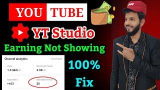 YouTube earning not showing on yt studio YouTube yt studio analytics not showing YouTube earning