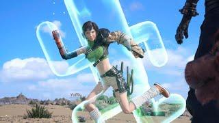 FINAL FANTASY VII REBIRTH Cute Yuffie trying to resist the Cactuar  Pose