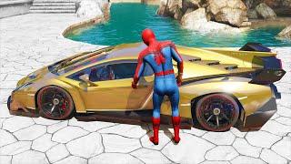 Collecting Super Cars with Spider-Man In GTA 5