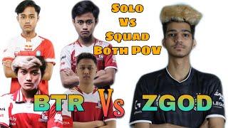 What GodL ZGOD Did With BTR In PMWL  Both POV  Solo Vs Squad  Shaktimaan Gaming