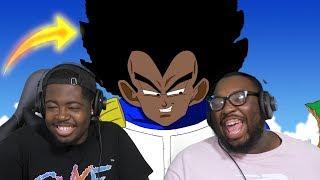 If Goku and Vegeta were Black 12 & 3 REACTION @SSJ9K DBZ parody