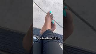 #ericastone #greenpedicure #barefooted #ebonyfootfetish