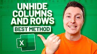 HOW TO UNHIDE AND HIDE COLUMNS AND ROWS THE BEST METHOD