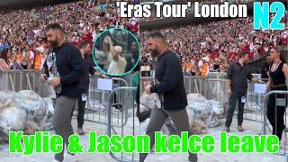 OMG Kylie and Jason Kelce leave Wembley Stadium after finishing Night 2 Eras ​​Tour