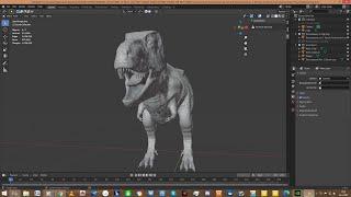 Blender 2 90 1 Tyrannosaurus Rex Speed Sculpting Part 2