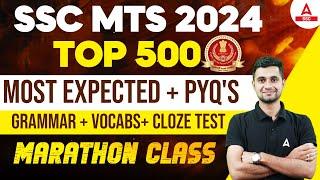 SSC MTS 2024 Top 500 Most Expected + PYQS Grammar + Vocabs+ Marathon class BY SHANU SIR