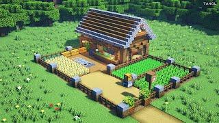 ️Minecraft  How To Build a Survival Wooden Farm House_마인크래프트 건축  야생에서 좋은 농장 하우스