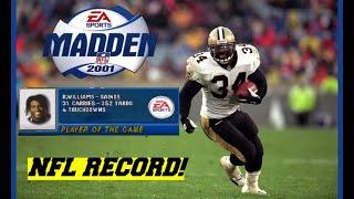 Madden 2001 - NFL rushing record - Ricky Williams - Longplay