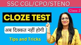 Cloze Test For SSC CGL  CPO  Steno  Part -  2   Best Strategy  Tips & Tricks  By Rani Maam