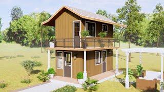 Gorgeous Tiny House with Balcony Design Idea 3x6 Meters Only  Exploring Tiny House