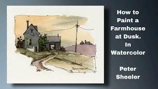 A Fun Line and Wash Watercolor City Street Scene. Great for Beginners. Peter Sheeler