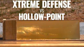 Xtreme Defense vs a Hollow-Point bullet through a Barrier - gel test.  Heres what happened.