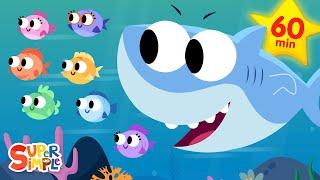 The Fish Go Swimming & More Kids Songs  Ocean Songs With Finny The Shark  Super Simple Songs