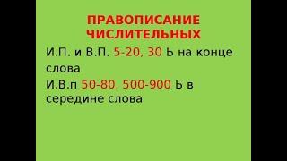 Правописание числительных 6 класс Русский язык
