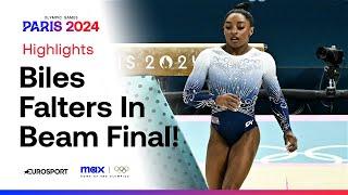 USAS SIMONE BILES FALLS OFF THE BEAM   #Paris2024 #Olympics