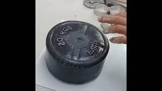 Iron weights cake #cake #fondant #weightlifting #workout