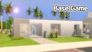 확장팩없이 단층 모던하우스 짓기  심즈4 건축 NOCC Sims 4 Base Game Build