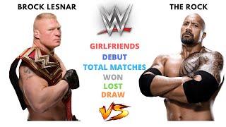 Brock Lesnar Vs The Rock Comparison 2020 Wife Net Worth Total Matches Won Lost Lifestyle