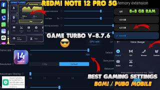 MIUI 14 Game Turbo 8.7.6  Best Settings  60Fps No Lag Redmi Note 12Pro 5g Game Turbo Settings 