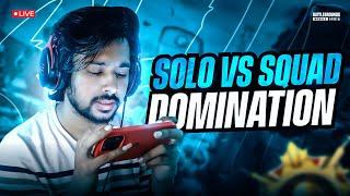 INDIA NO.1 SOLO VS SQUAD PLAYER  BGMI LIVE  PUBG MOBILE LIVE   #pubglive #bgmilive