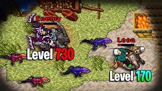 LEVEL 170 SOLO contra Knight LEVEL 730 no TIBIA 