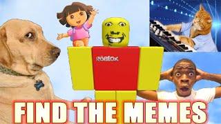 FIND the MEMES *How to get ALL 5 NEW Memes* WEIRD STRICT DAD SHOCKED GUY SIDE EYED DOG DORA Roblox