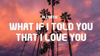 Ali Gatie - What If I Told You That I Love You Vanboii Remix Lyrics  TikTok Song