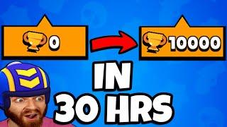 How I Gained 10000 Trophies in 30 HOURS world record
