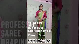 professional sareeDraping class online group session conducting #tutorial #saree #trending #class