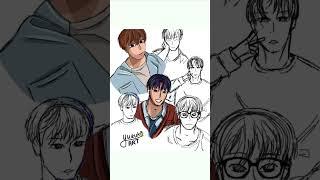 Fill a Sketchbook Page With Me  TXT Choi Soobin #shorts