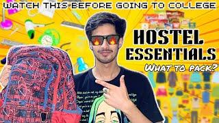 HOSTEL PACKING ESSENTIALS FOR FRESHERS   WHAT TO BUY BEFORE GOING TO HOSTEL   AAHAN WALIA