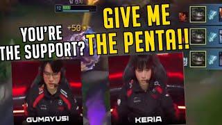 KERIA WANTS A PENTA - T1 vs BRO Highlights With Voice Comms Translated