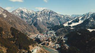 I went to a small onsen town at the end of the winter  Japan travel vlog