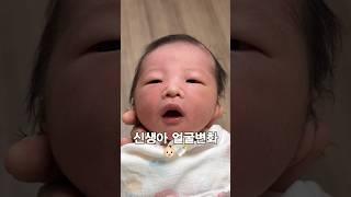 신생아 얼굴 변화  #아기 #baby #babyboy 