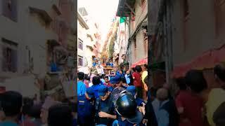 Rato Machhindranath chariot dangerous procession #explore #ratomachindranath #jatra #festival