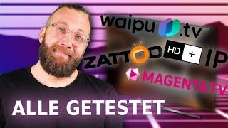 TV ohne Kabel  Zattoo Waipu & Magenta