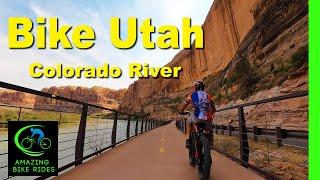 15 Minute Virtual Bike Ride  Moab  Goose Island Trail  Utah  Cycling Workout  Travel Video