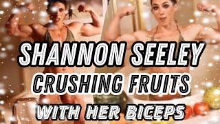 Shannon sheeley crushing Fruits with her Biceps  Fbb flex  muscular women with awesome biceps