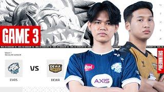 EVOS GLORY vs DEWA UNITED ESPORTS  Regular Season Week 1 Day 1  Game 3  #MPLIDS14