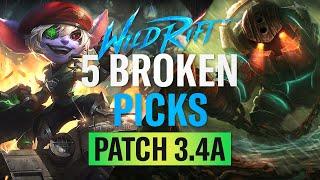 5 BROKEN Champions for Patch 3.4A  RiftGuides  WildRift